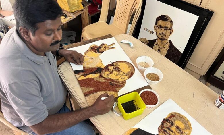 From millets to masterpieces: Visakhapatnam artist Moka Vijay Kumar bags international recognition